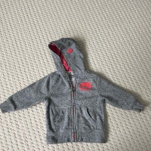 Gray and Red Kids Hoodie